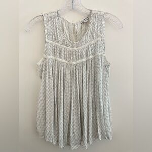 James Perse Green Pleated Blouse